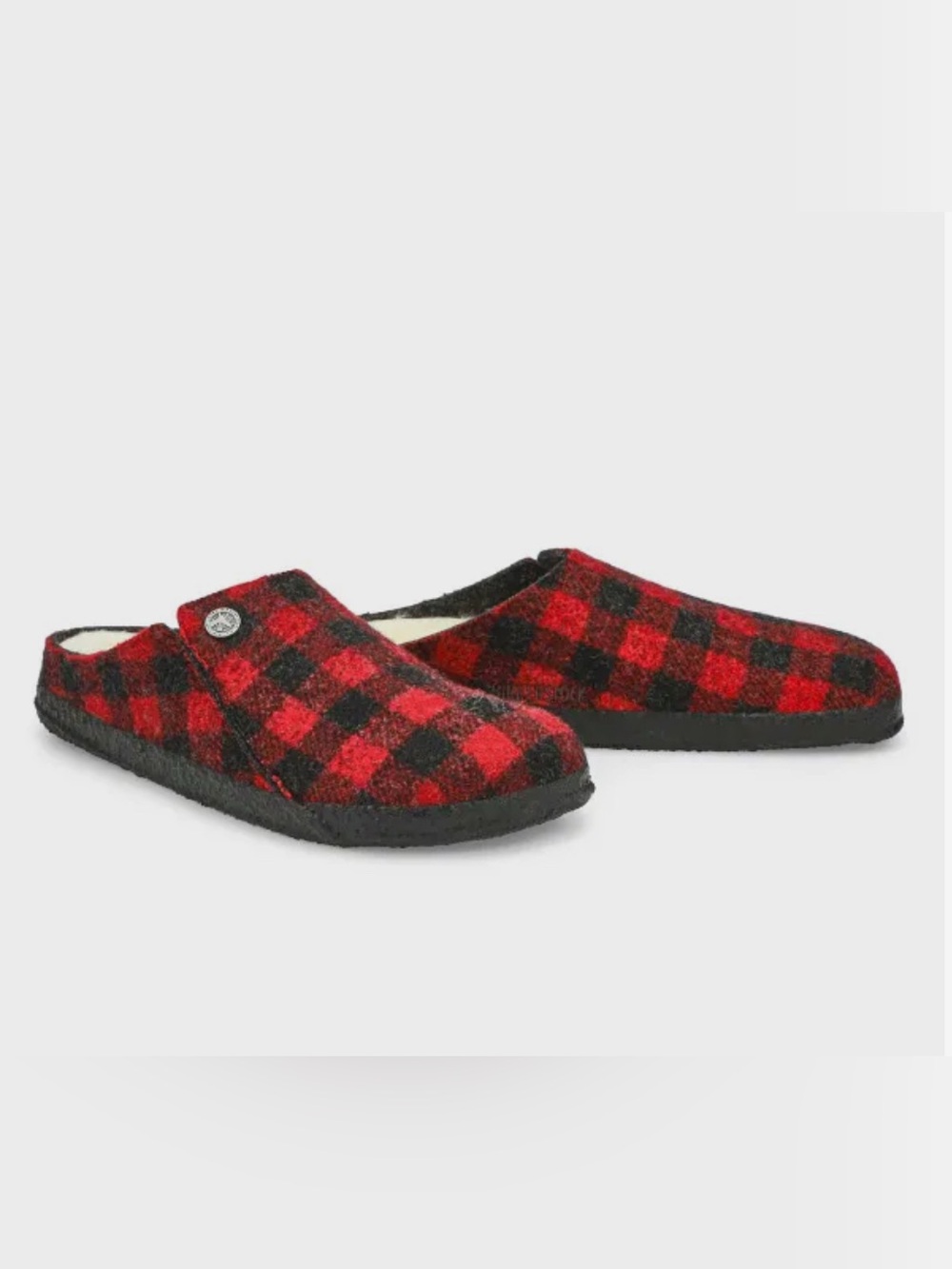 Birkenstock ZERMATT Red Plaid Slippers size 39